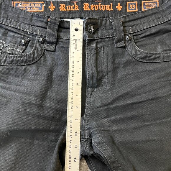 Rock Revival Steven Straight Y2K Jeans - Men's Size 33*29 (Fits 36*29) - Picture 13 of 14